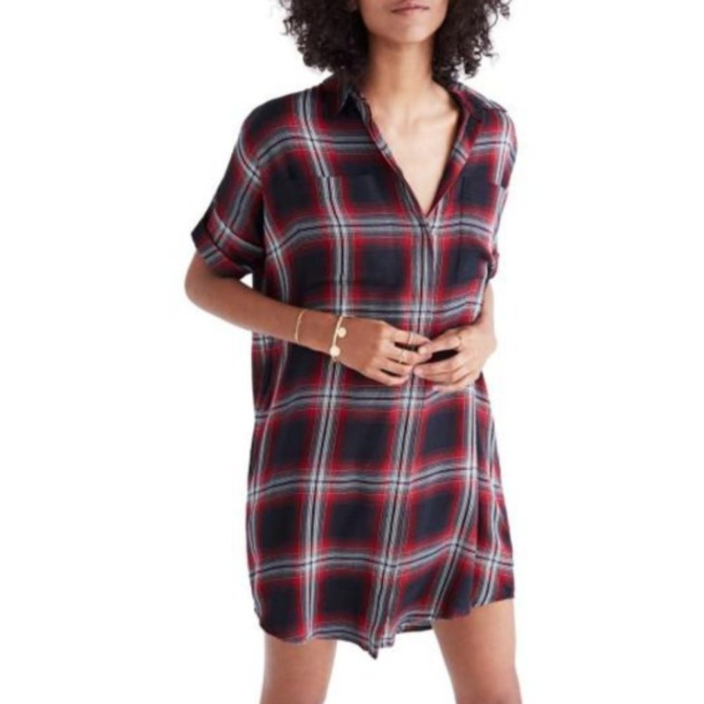 Madewell grunge shirtdress- M